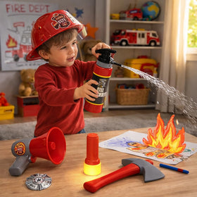 Liberty Imports firefighter badge adds authentic detail and collectability.