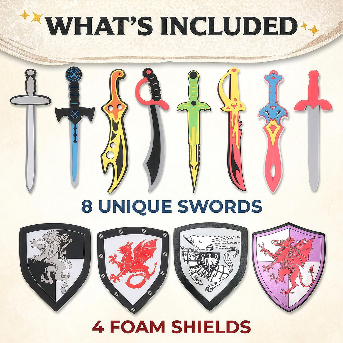 Liberty Imports foam sword warrior design for heroic role play adventures