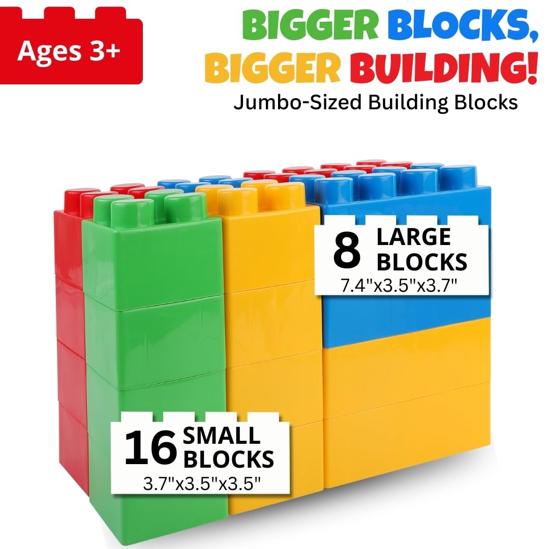 Liberty Imports giant blocks 2x2 pieces in bright colors for building