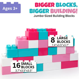 Liberty Imports giant blocks in pastel hues encourage early motor skills and play