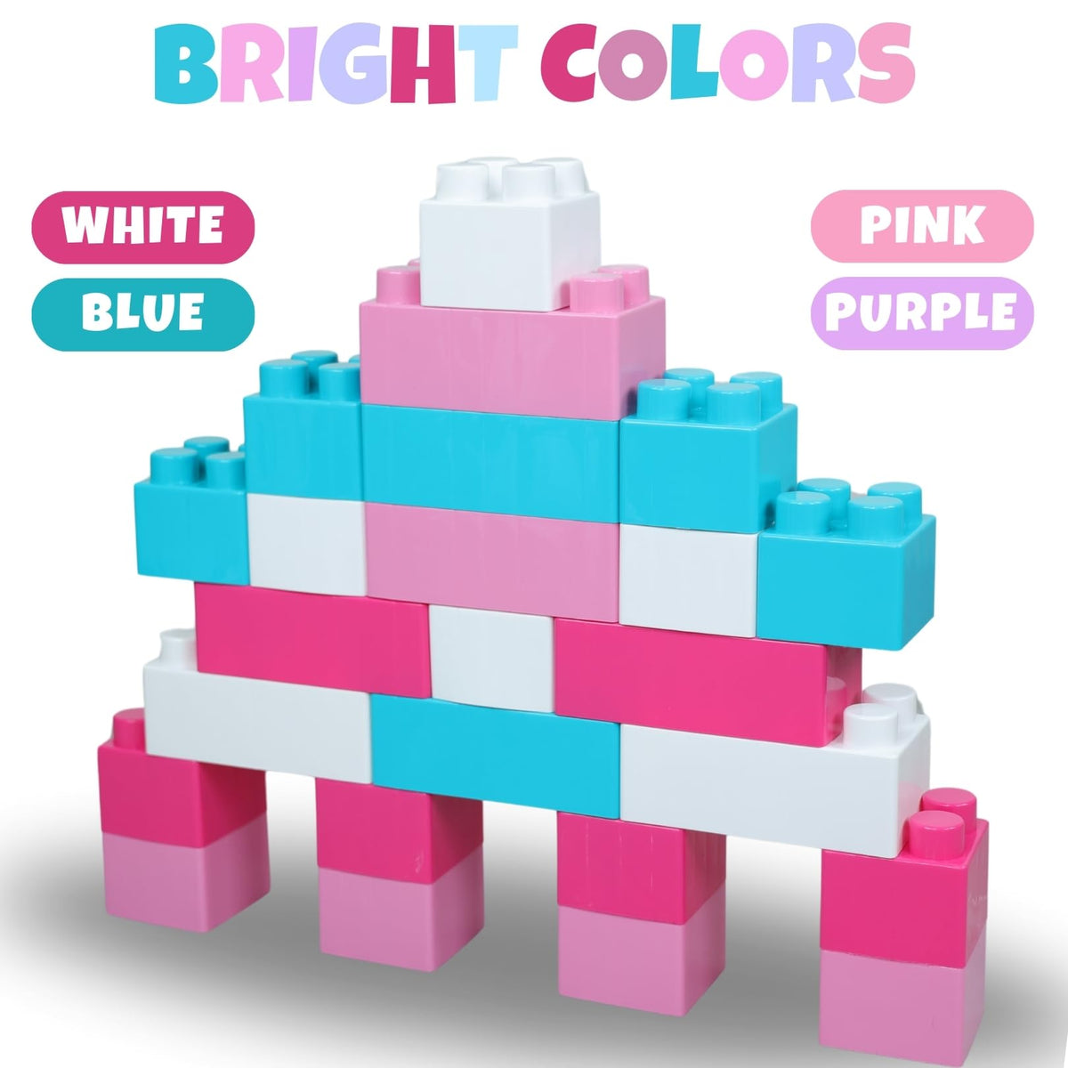 Pastel color Liberty Imports blocks spark imaginative forts and world-building
