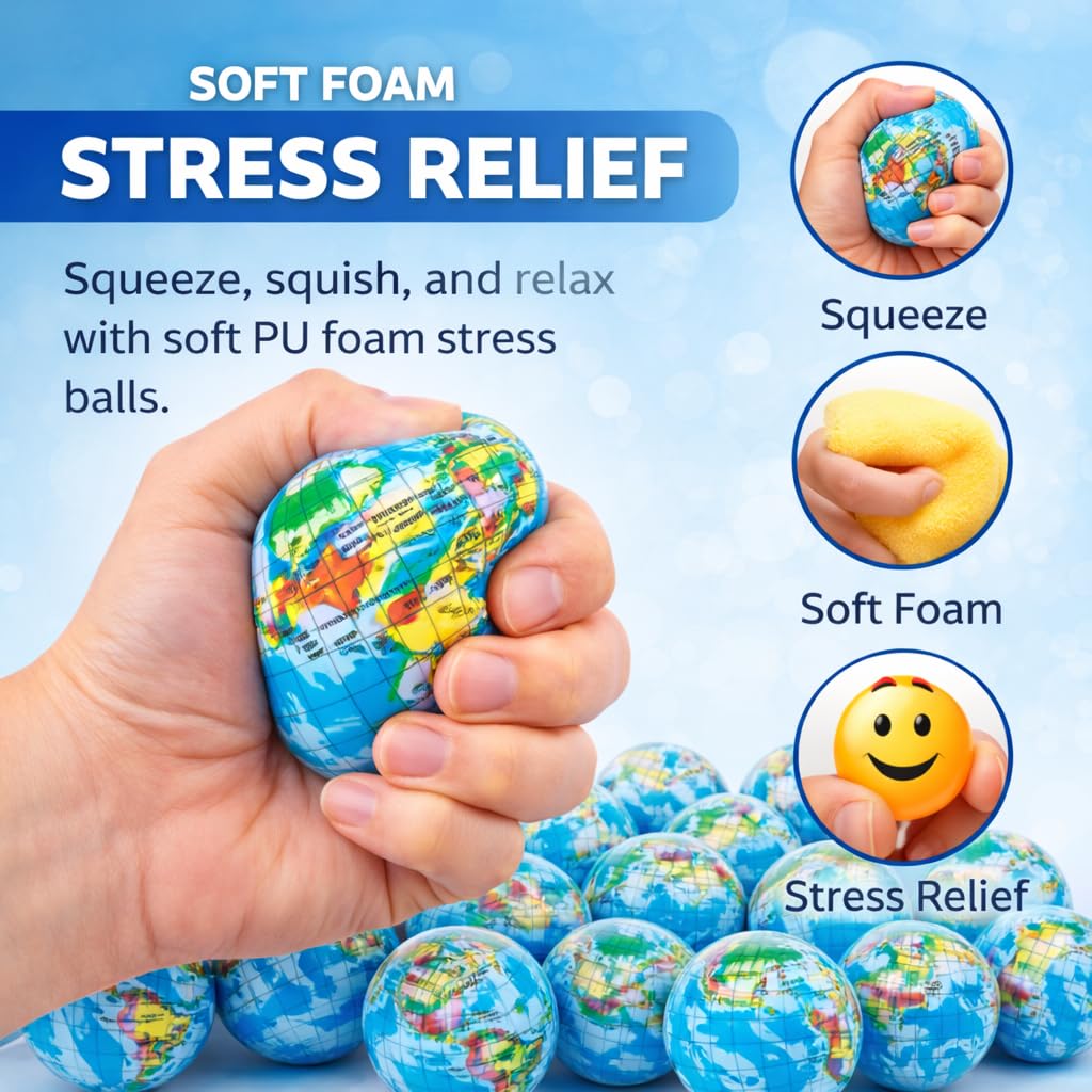 Liberty Imports globe mini foam ball size 2-5inch compact for kids