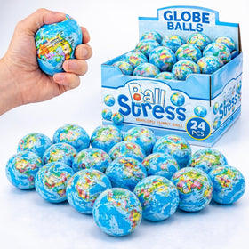 Liberty Imports globe mini foam ball closeup showing soft texture for stress relief