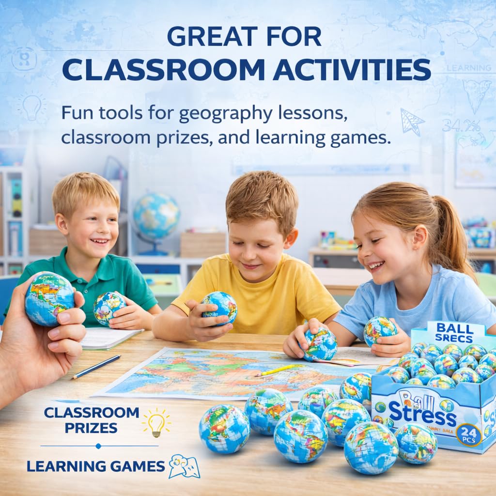 Liberty Imports globe mini foam ball party favors for kids