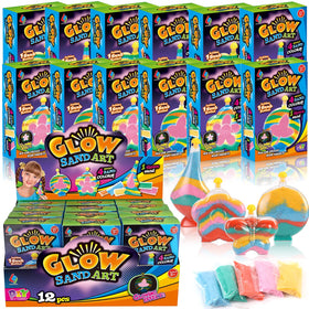 Liberty Imports glow sand art bottle pour for easy night crafts.