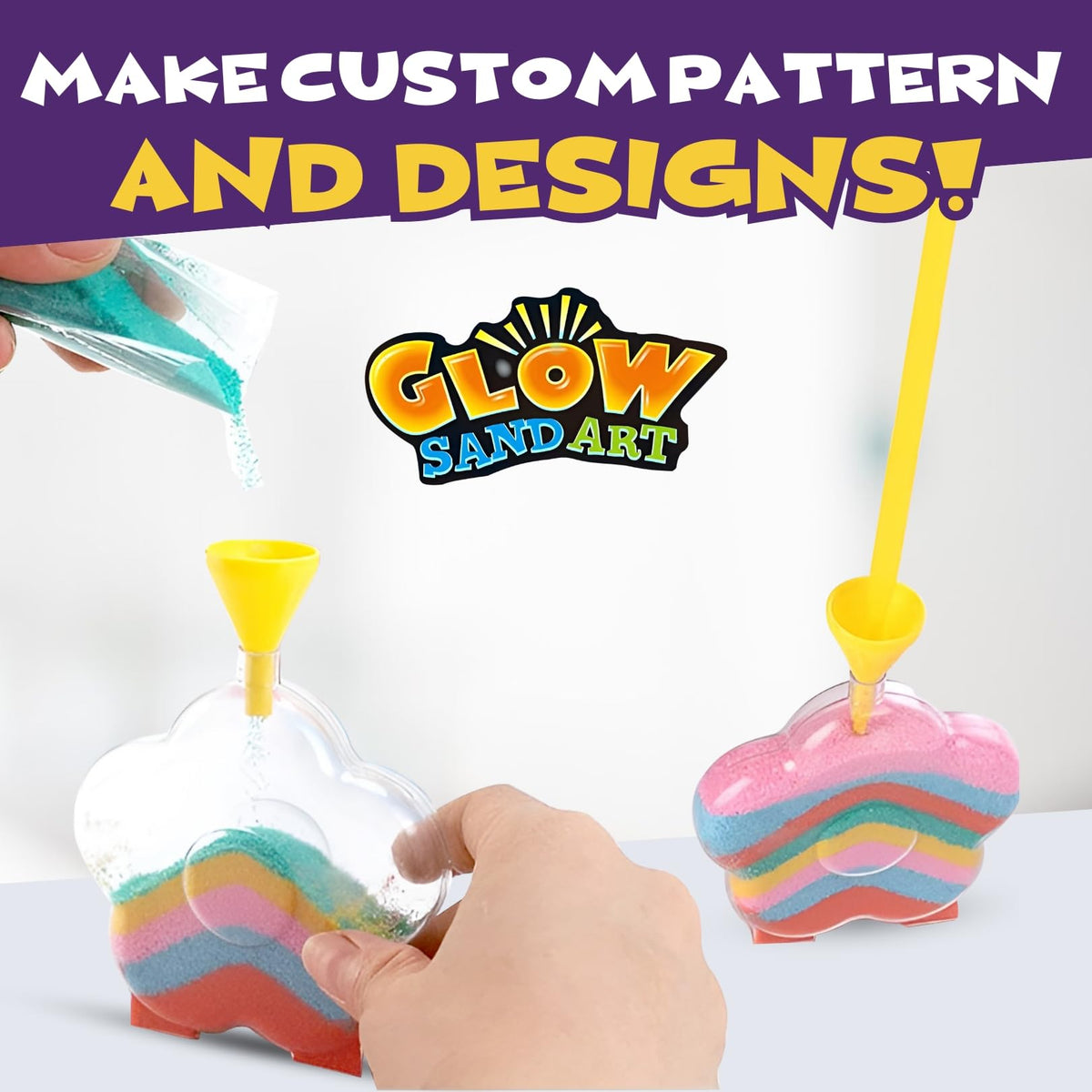 Liberty Imports glow sand funnels enable tidy pouring and precise designs.