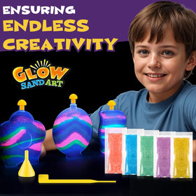 Liberty Imports glow sand sticks help create curves and outlines.
