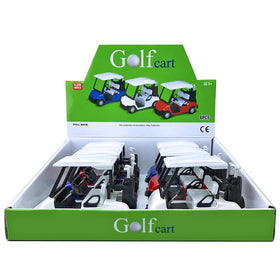 Cake toppers or party favors: mini golf carts add a classy touch