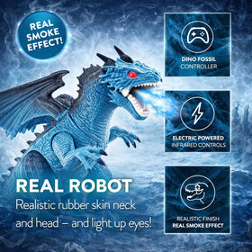Liberty Imports Ice Dragon roaring sounds enhance imaginative dinosaur adventures
