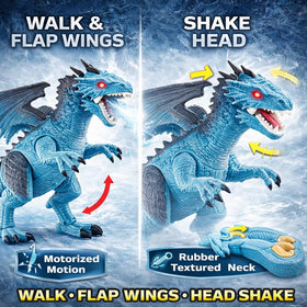 Liberty Imports Ice Dragon large size improves visibility during playtime