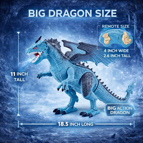 Liberty Imports Ice Dragon smoke breath creates magical mist during play