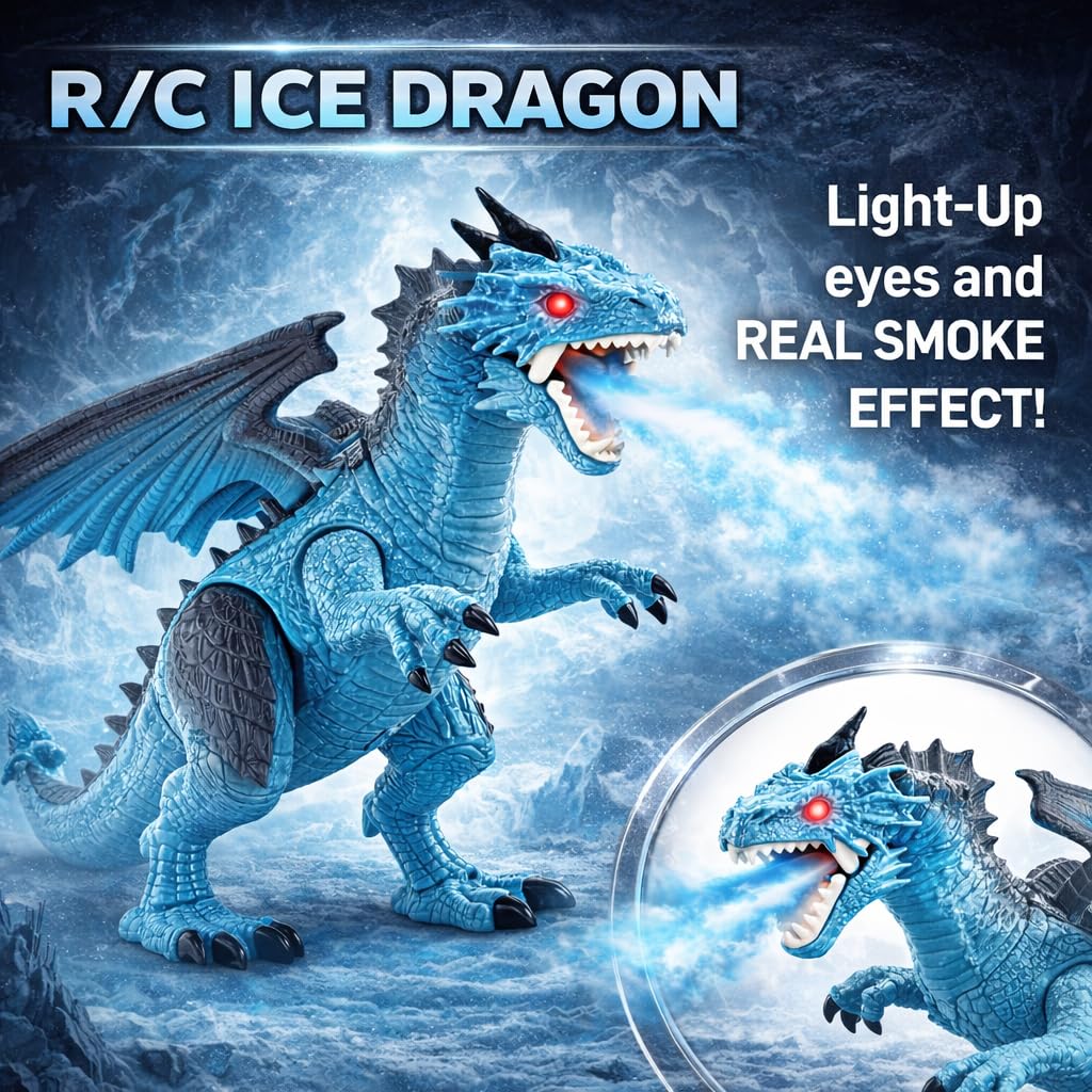Liberty Imports Ice Dragon wings in motion create lifelike flight visuals