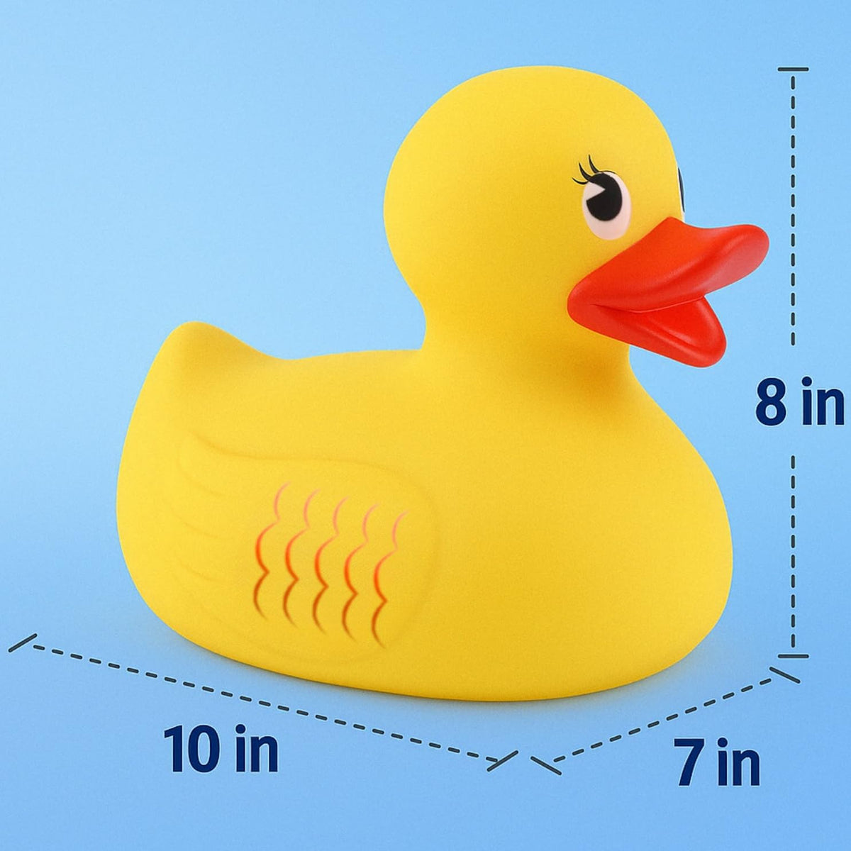 Liberty Imports jumbo duck measures 10x8x7 inches for large play.