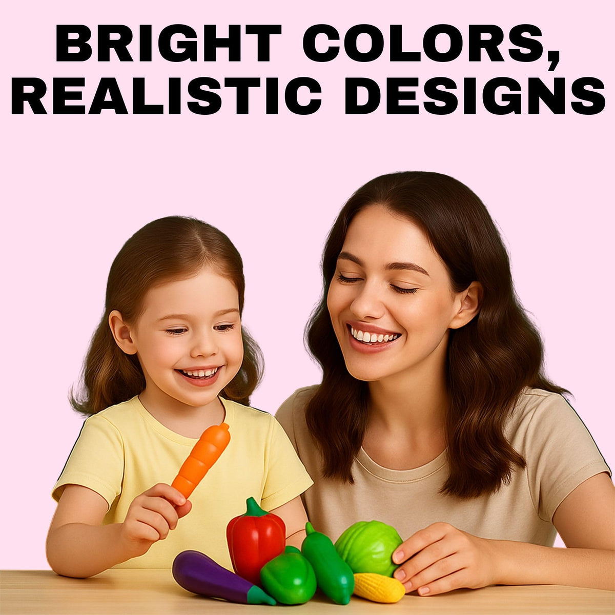 Liberty Imports kid-friendly plastic vegetables, smooth edges for safe playtime
