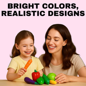 Liberty Imports kid-friendly plastic vegetables, smooth edges for safe playtime
