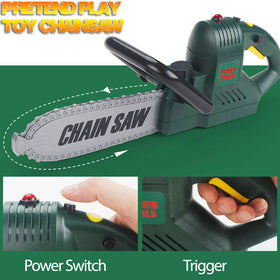 Liberty Imports toy chainsaw with realistic sounds for immersive playtime.
