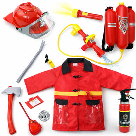 Liberty Imports Kids Fireman Costume jacket for immersive pretend play.