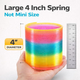 Liberty Imports kids-friendly rainbow springs 4in; lightweight design fits small hands for a comfy grip.