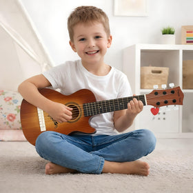 Liberty Imports kids guitar with included pick ready to play straight away.