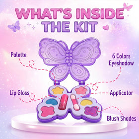 Liberty Imports kids makeup kit blush and lip gloss for gentle practice