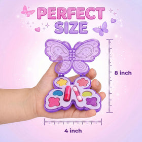 Liberty Imports kids makeup kit butterfly palette with bright accents for fun looks