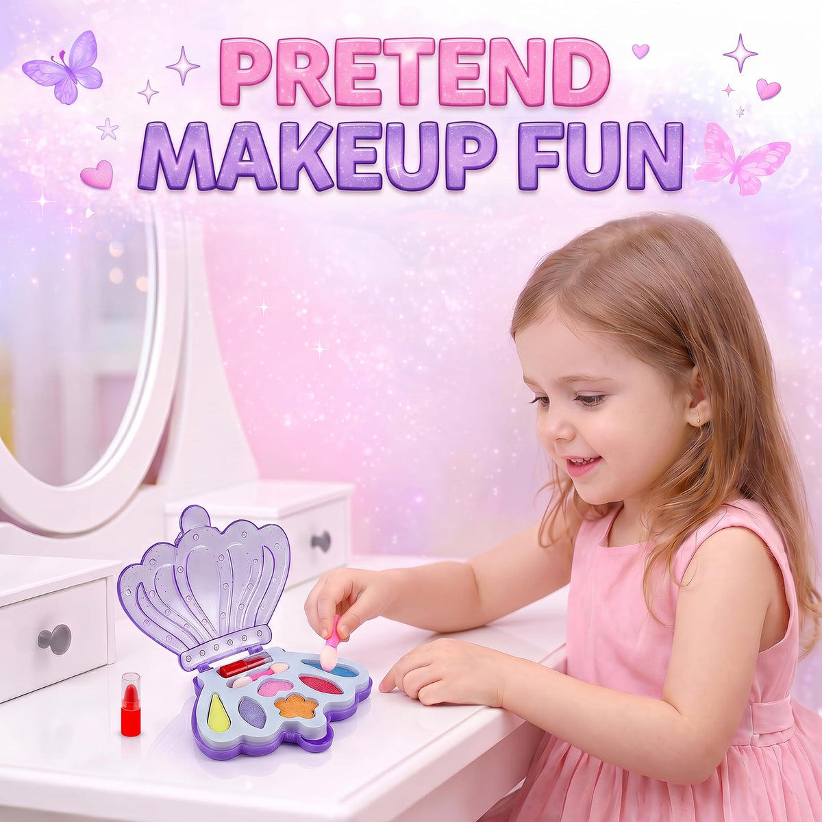 Liberty Imports kids makeup kit travel-friendly design for sleepovers