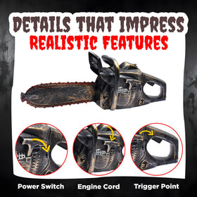 Liberty Imports kid-sized 16-inch chainsaw prop for ages 3-8.