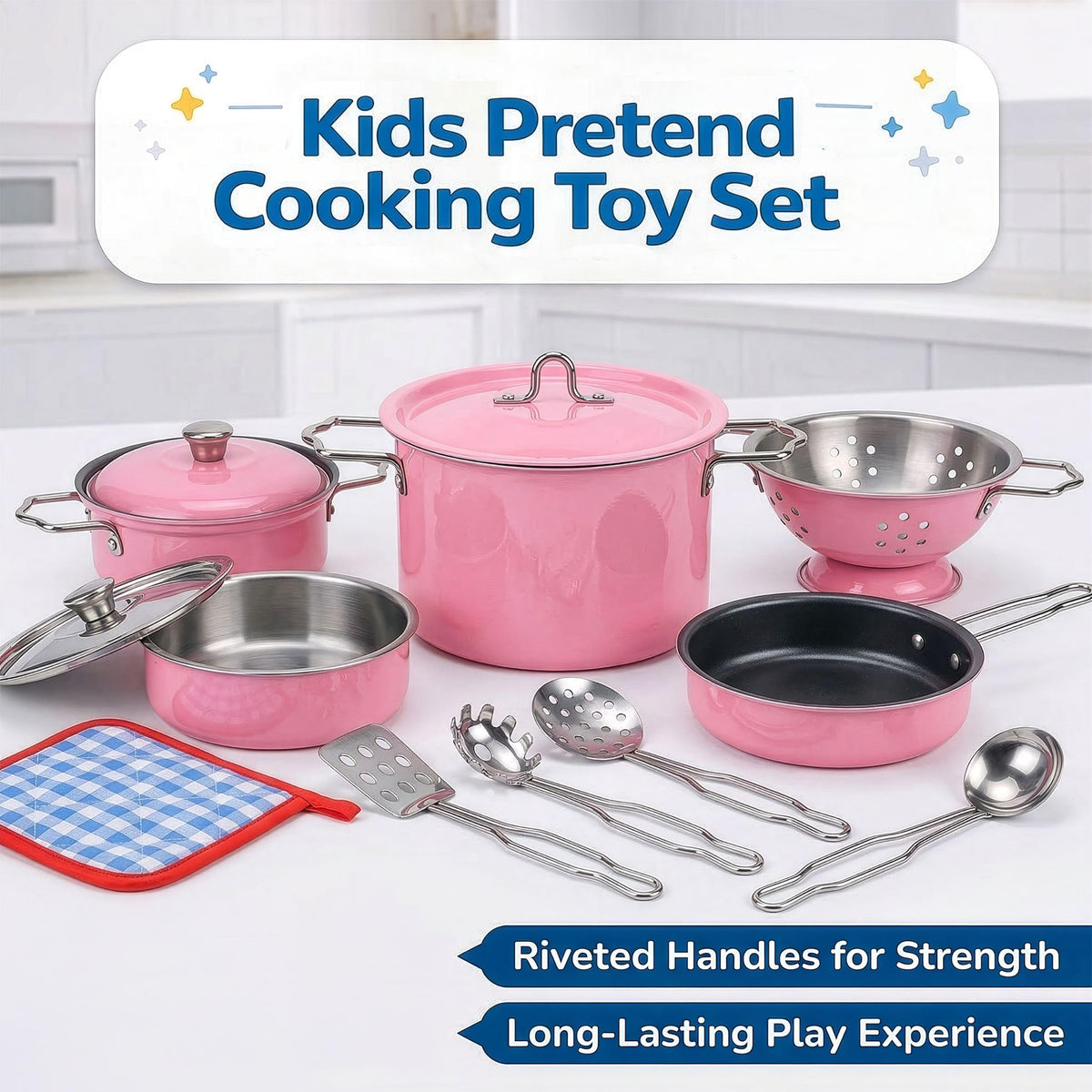 Liberty Imports dishwasher-safe set makes cleanup quick after pretend meals.