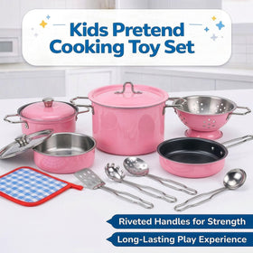 Liberty Imports dishwasher-safe set makes cleanup quick after pretend meals.