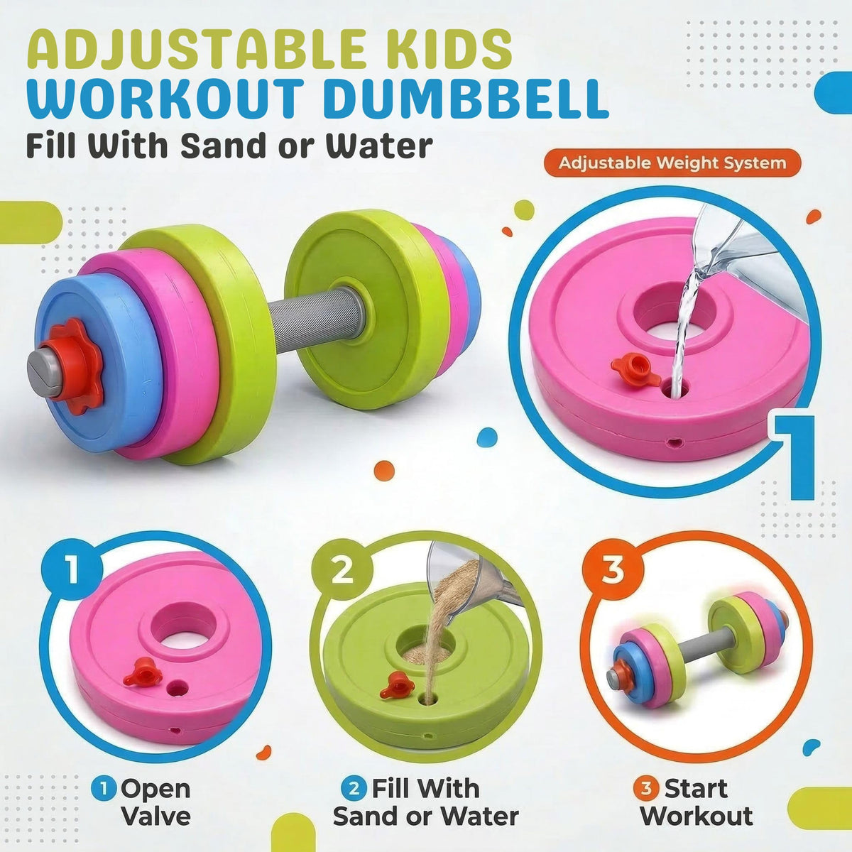 Liberty Imports kids workout set supports active pretend exercise and role play.