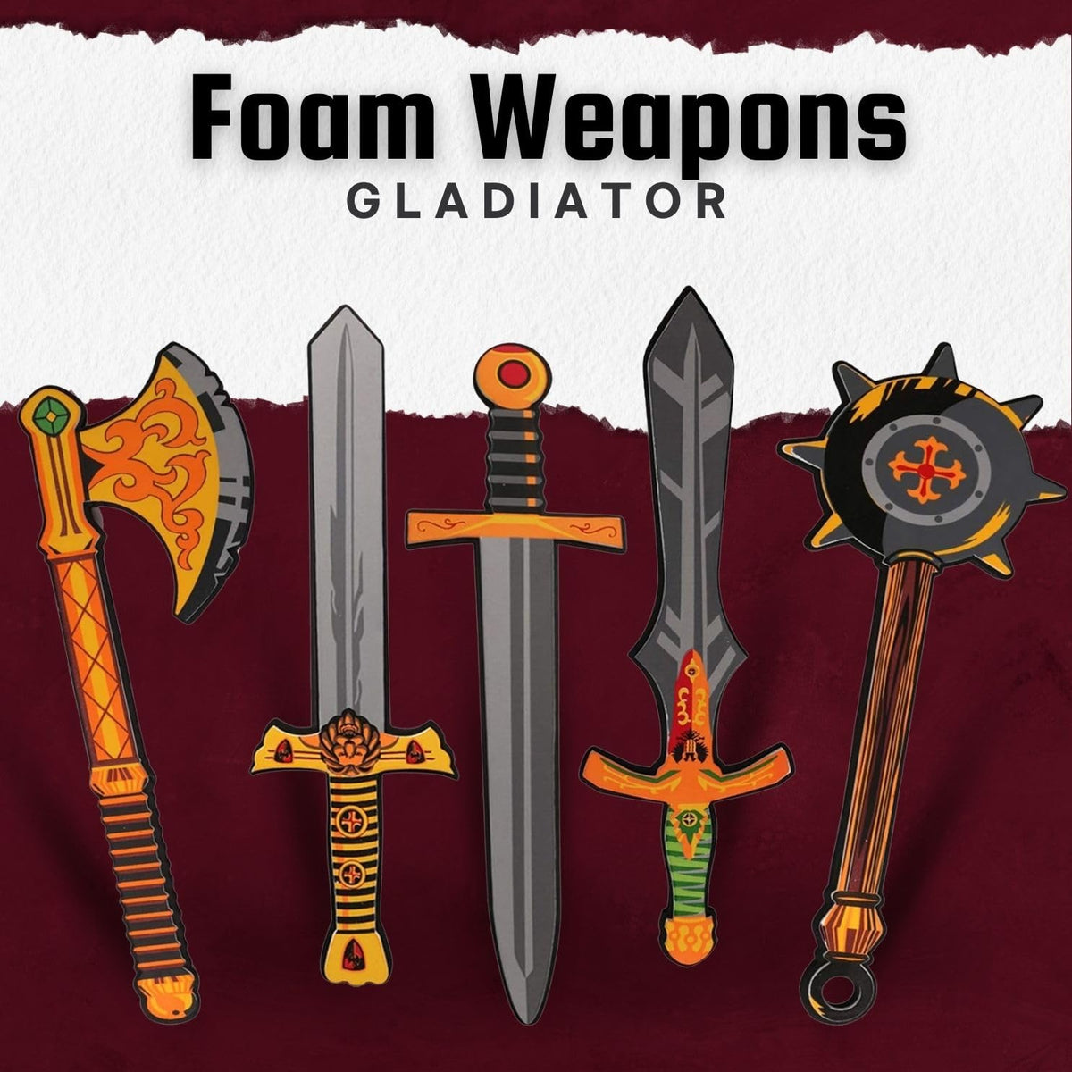 Liberty Imports knight costume accessory foam weapon enhances costume and play.