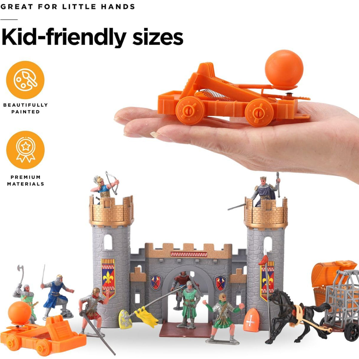Liberty Imports Knight figurines set enhances detailed battles for creative storytelling.