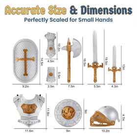 Liberty Imports knight-shield-and-armor image: sturdy, safe gear perfect for indoor pretend battles.