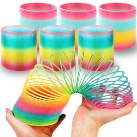 Liberty Imports large rainbow springs 4in walking toy with vivid colors and easy grip.