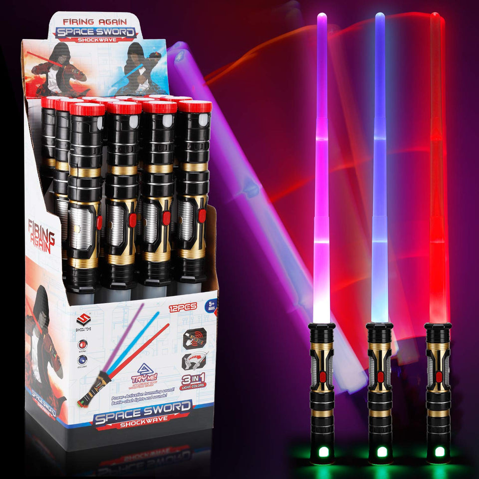 Liberty Imports LED sabers with color-changing blades for dynamic space battles