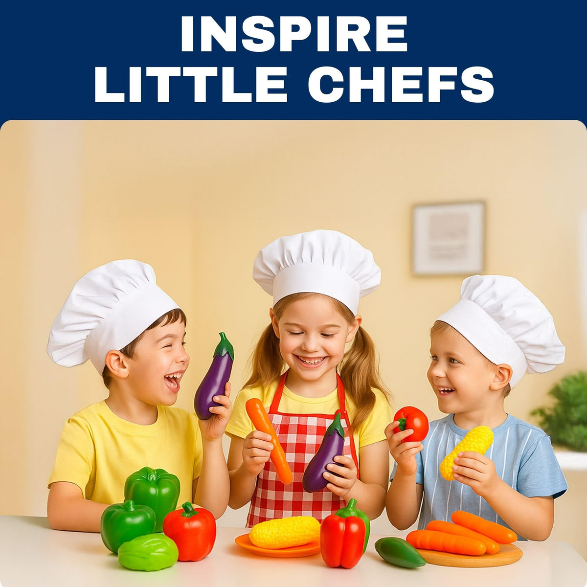 Liberty Imports lifelike veg toys, safe plastic for toddler kitchen adventures