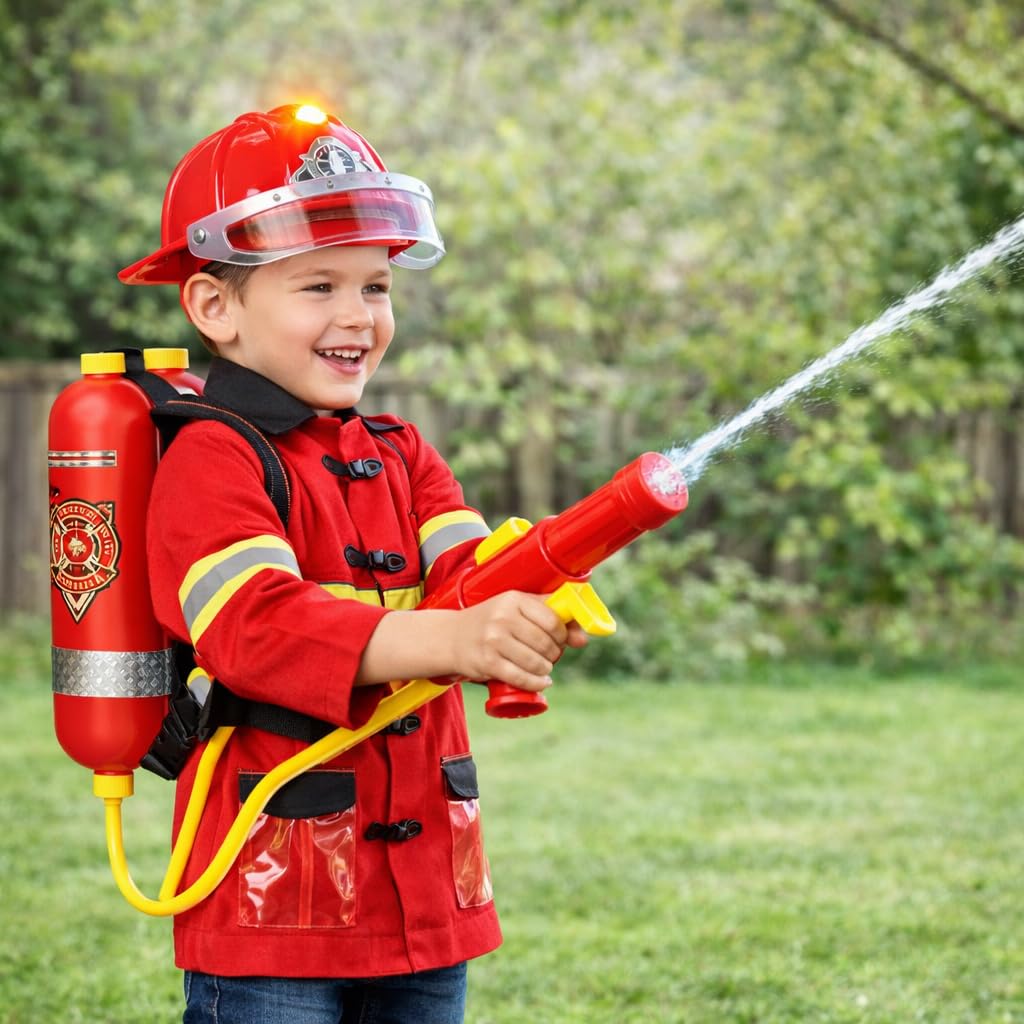 Liberty Imports Light-up Fire Chief Helmet for dramatic role play.