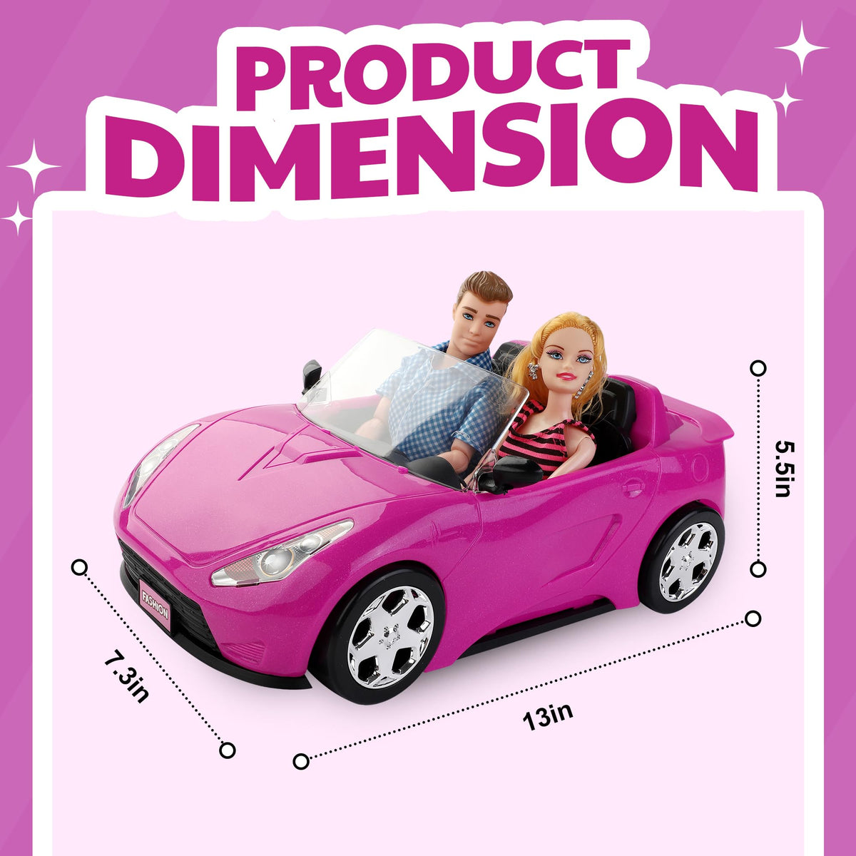 Liberty Imports lightweight durable pink doll vehicle easy to carry for indoor/outdoor play.