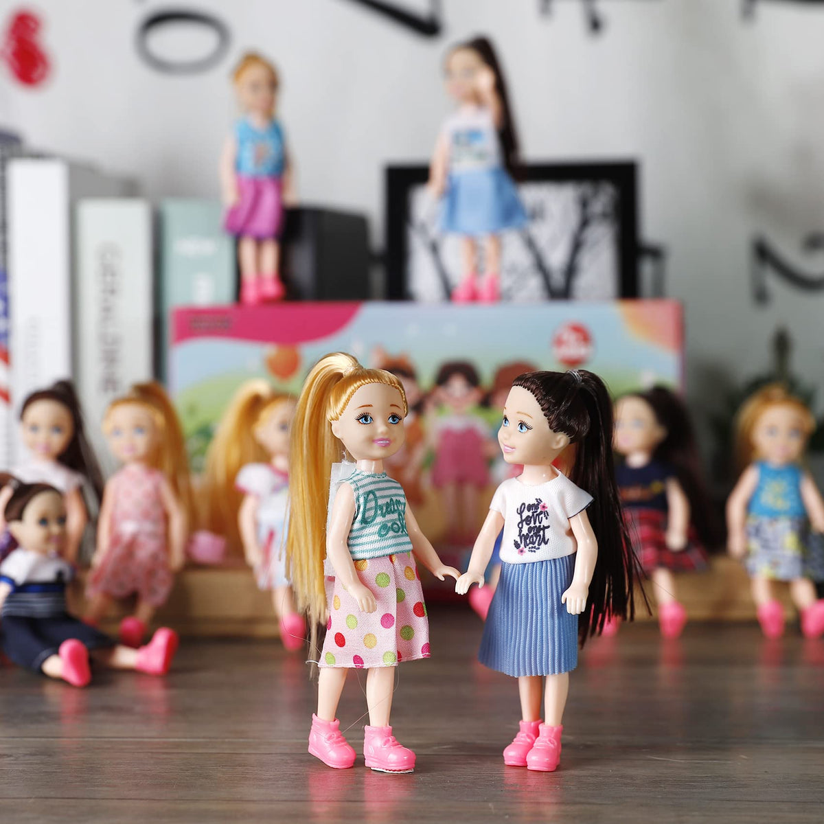 Liberty Imports tiny dolls compatible with dollhouses for portable play