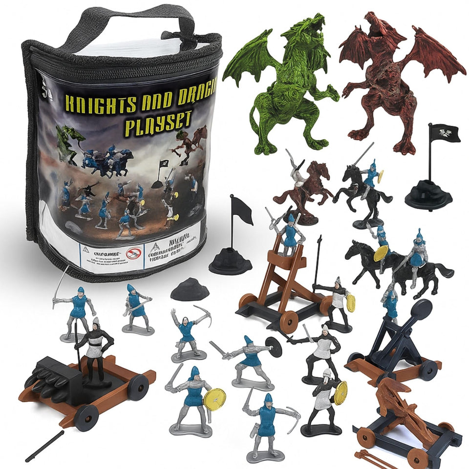 Liberty Imports medieval knights figures set for imaginative battles.