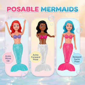 Liberty Imports mermaid bath toys 12 pack for bath and pool fun