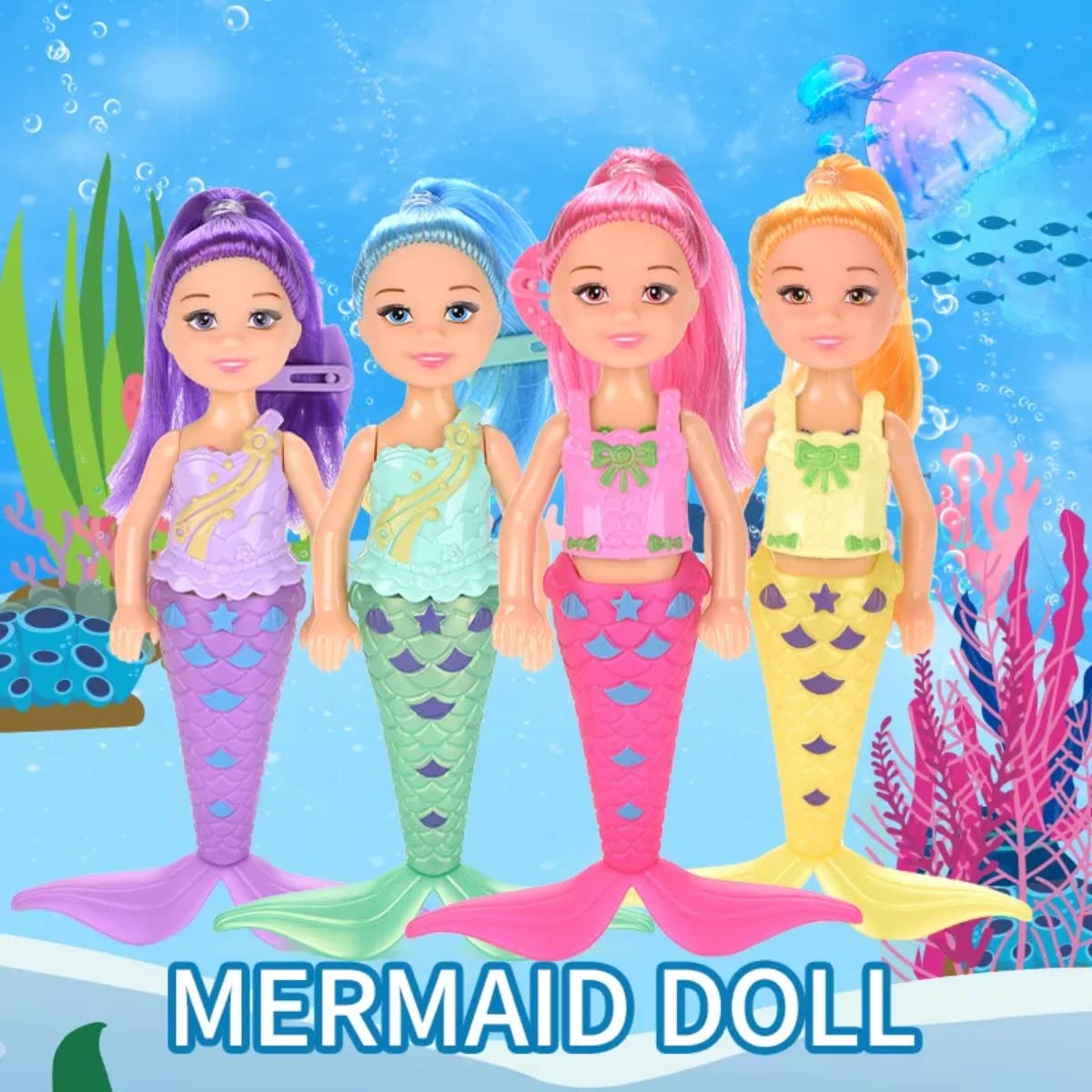 Liberty Imports mermaid dolls with sea-inspired details and distinctive styling