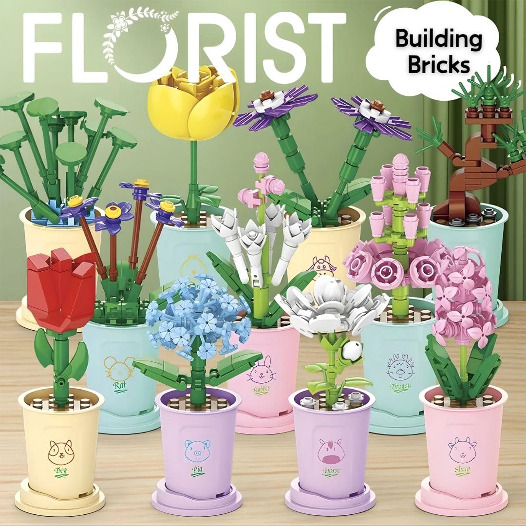 Liberty Imports mini daisy block flower adds cheerful accents to shelves and crafts.