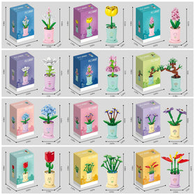Liberty Imports mini poppy block flower offers bold color in creative arrangements.