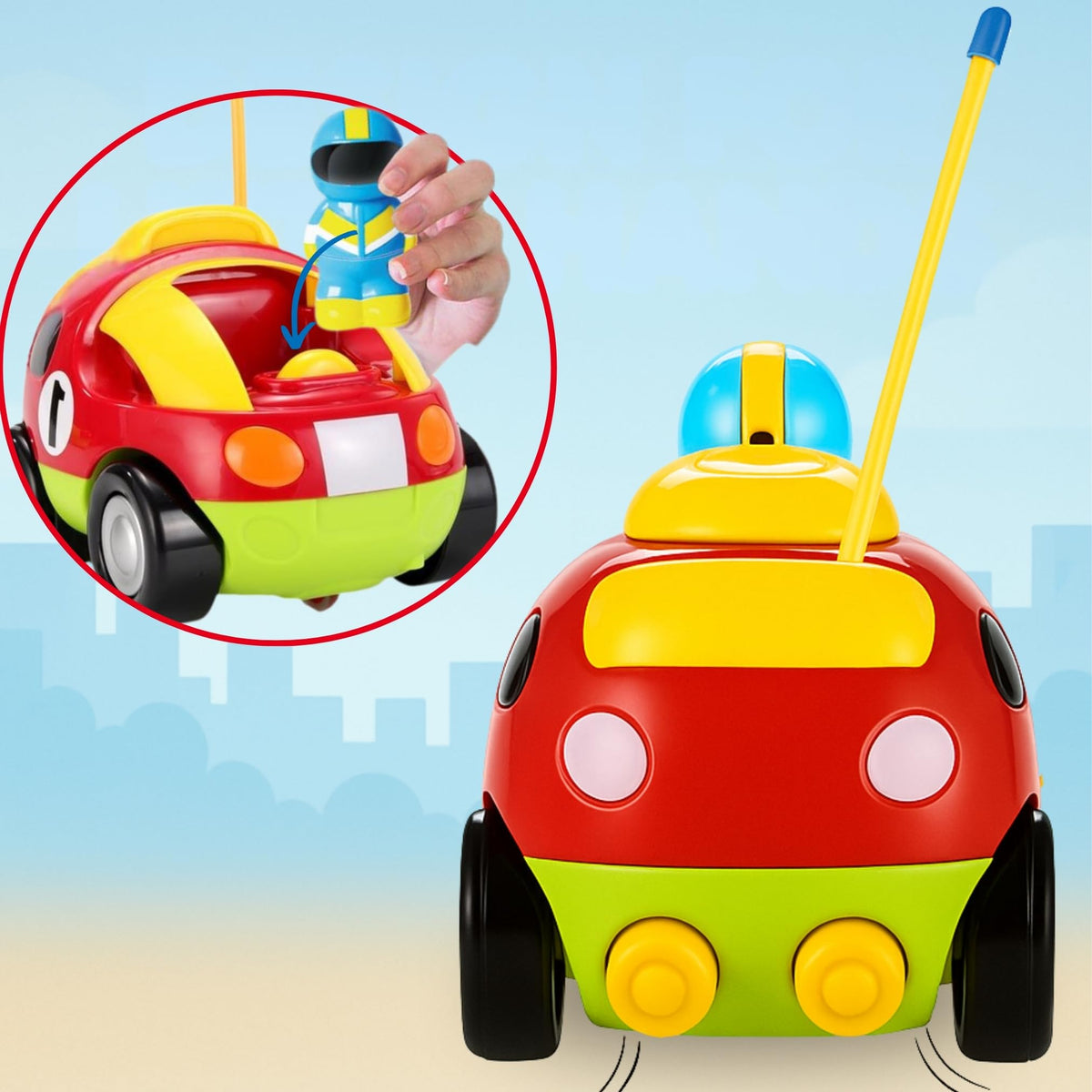 Liberty Imports My First Cartoon RC Car driver figurines highlight imaginative play options