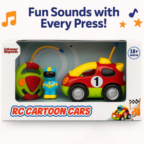 Liberty Imports My First Cartoon RC Car close up on durable, rounded edge materials