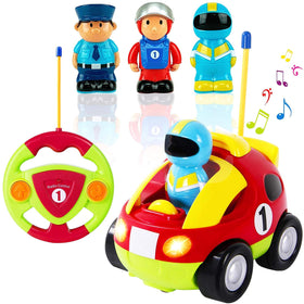Liberty Imports My First Cartoon RC Car front view shows a kid friendly, easy to control vehicle