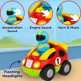 Liberty Imports My First Cartoon RC Car remote control demonstrates simple two button operation
