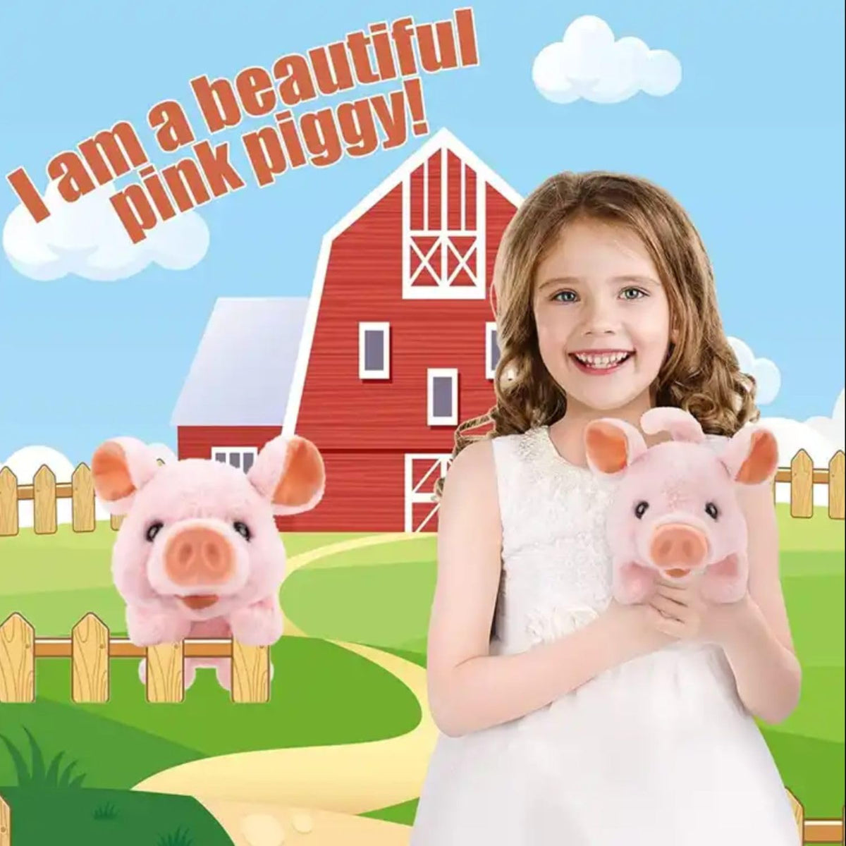 Liberty Imports My Pet Pig nose wiggle adds charm during pretend play