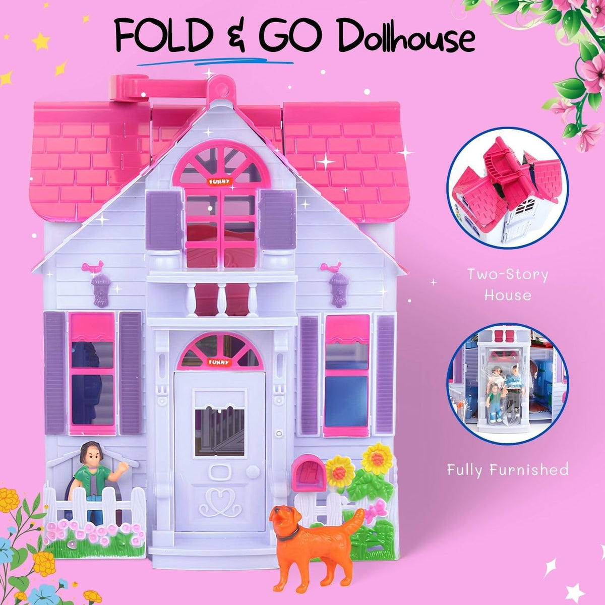 Liberty Imports My Pretty Dollhouse kitchen features detailed props for creative cooking play.